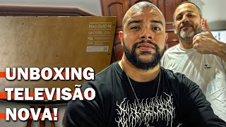 UNBOXING TV 4K PRESENTE DO LUAN [upl. by Aruam]