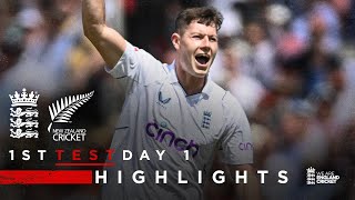 17 Wickets Fall On Day 1  Highlights  England v New Zealand  Day 1  1st LV Insurance Test 2022 [upl. by Aurlie]