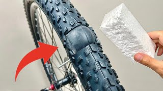 🤩Fix Tire Cuts With Just Styrofoam The bicycle racer taught🔥 [upl. by Haraz]