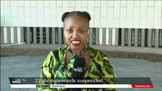 Matjhabeng Municipality suspends 22 Shop stewards Cosatu demands Mayors removal [upl. by Notsreik174]