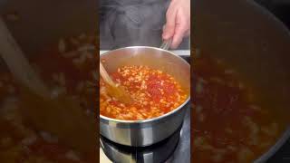 Risotto allamatriciana 🔥🧀 shorts recipe italianfood giallozafferanolovesitaly [upl. by Zaid32]