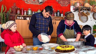 COOKING KADINBUDU KOFTE IN THE SNOWY VILLAGE  GRANDMA COOKS DELICIOUS CAKE RELAXING VILLAGE LIFE [upl. by Odrautse]