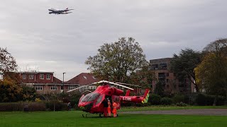 Londons Air Ambulance under Heathrow flightpath [upl. by Eiznekcm]