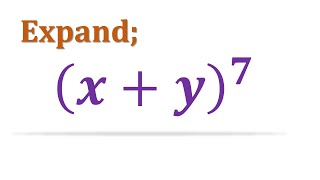 Binomial expansion using Pascals triangle  Maths  algebra  Expand xy7 [upl. by Jahdol]