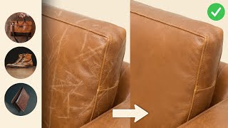 How To FIX Scratched Leather  EASY Ways to Repair a Damaged Leather Couch [upl. by Hesoj561]