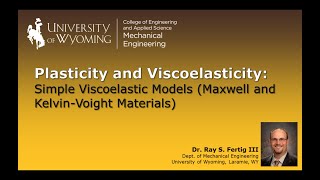 32a Simple Viscoelastic Models Maxwell and KelvinVoight Materials [upl. by Platus]