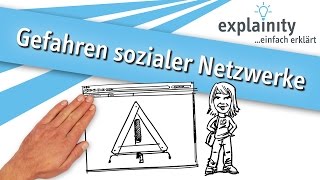 Gefahren sozialer Netzwerke einfach erklärt explainity® Erklärvideo [upl. by Ahsilyt]