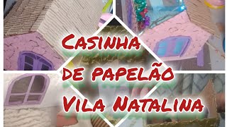 Iniciei minha vila Natalina casinhas de papelão 💗 videoviralNstal [upl. by Brezin]