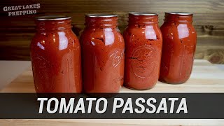 Canning Tomato Passata plus my secret to making the thickest nonwatery sauce [upl. by Kartis995]