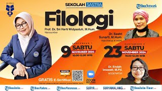 🔴 SEKOLAH SASTRA  SASTRA FILOLOGI Bagian 2 [upl. by Palladin]