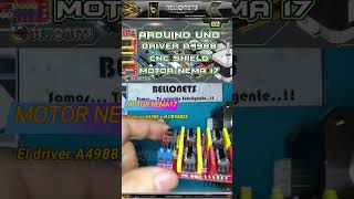 ♾️ ②≀ CALIBRAR DRIVER A4988  CNC SHIELD  MOTOR NEMA17  ARDUINO UNO bellonets [upl. by Afinom]