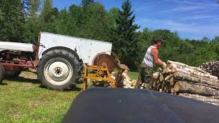 Ford 8n with a cordwood saw [upl. by Akienahs]