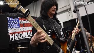 Michael Angelo Batio Sawtooth Double Guitar Performance at NAMM 2020 w ChromaCast String Dampener [upl. by Lynch]