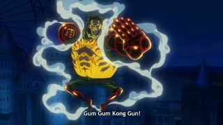 KING KONG GUN Luffy vs Gold Tesoro Gear Fourth [upl. by Carnahan149]