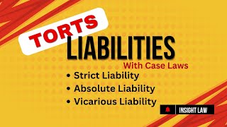 Vicarious Strict amp Absolute Liability MC Mehta v Union of India Rylands v Fletcher Law of Torts [upl. by Ellga]