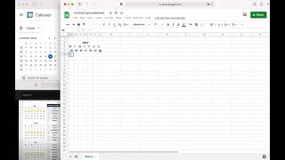 🤓 How To Make Mini Calendar  Example  Basic Google Sheets [upl. by Watts]