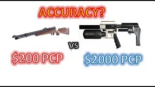 200 vs 2000 PCP Air Rifle Accuracy 50yd [upl. by Magan173]