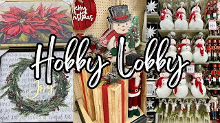 HOBBY LOBBY NEW HOLIDAY DECOR • CHRISTMAS SHOP WITH ME [upl. by Ahsilra459]