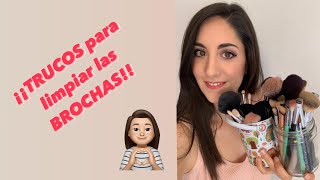 TRUCOS fáciles para limpiar las BROCHAS de maquillaje🥰 [upl. by Grearson]