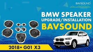 Bavsound BMW Speaker Upgrade 2018 G01 X3 Installation Video [upl. by Regor]