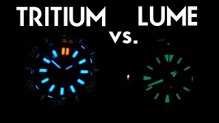 Which is brighter Tritium vs Superluminova Seiko Lumi brite and other watch lume [upl. by Zuleika]