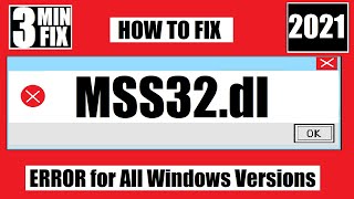 𝟚𝟘𝟚𝟙 How To Fix MSS32dll MissingNot Found Error Windows 10 32 bit64 bit 🅽🅴🆆 [upl. by Ninaj]