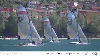 2022 49er 49erFX and Nacra 17 Junior World Championships  Day One FX Highlights [upl. by Eirdua121]