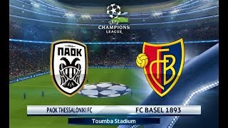 PAOK vs Basel  UEFA Champions League  PES 2018 Gameplay PC [upl. by Victorie439]