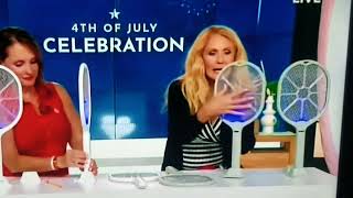 ShopHQ Host Kendy Kloepfer Gets Zapped By Bug Zapper Racket on Live TV [upl. by Vick420]