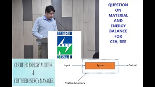 Question on Material and Heat balance  BEE ENERGY AUDITORS EXAM [upl. by Vrablik788]