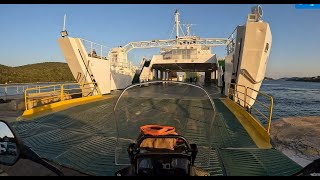 Ferry Korcula  Orebic Croatia Motorcycle trip No 14 [upl. by Ahsemot303]