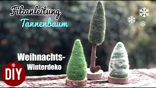 Weihnachtsdeko selber machen  Tannenbäumchen filzen  Filzen für Anfänger  Filzanleitung [upl. by Ahsikin]