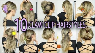 10 LIFE CHANGING CLAW CLIP HAIRSTYLES 🌞 Medium amp Long Hairstyles [upl. by Aigil]