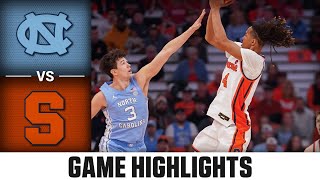 North Carolina vs Syracuse Game Highlights  202324 ACC Mens Basketball [upl. by Ahsocin11]