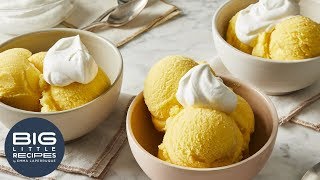 Orange Sherbet With Salted Whipped Cream  Big Little Recipes [upl. by Animrelliug]