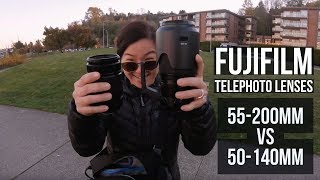 Best Fujifilm Telephoto Lens Fujifilm 55200mm vs 50140mm Field Test and First Impressions [upl. by Ahsi]