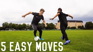 5 Easy Effective Match Skills To Beat Defenders  Easy Dribbling Tutorial For Footballers [upl. by Dazhahs33]