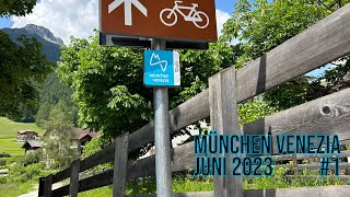 München Venedig Radweg Juni 2023  Tag 1 von München nach Bad Tölz [upl. by Martinsen775]