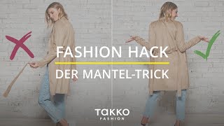 Fashion Hack Der MantelTrick  Schnell und einfach im Herbst Winter nachmachen [upl. by Buine]