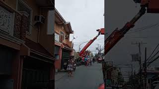 Electrical Lineman Working in Rosario Cavite linemanlifereallifephilippines [upl. by Letsyrhc]