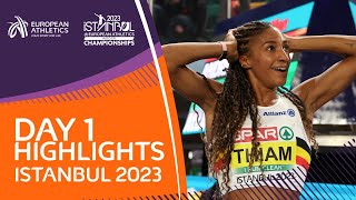 Day 1 Highlights  European Athletics Indoor Championships  Istanbul 2023 [upl. by Stillmann]