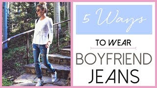 Boyfriend Jeans Styled 5 Ways  Fashion Over 40 [upl. by Aubarta889]