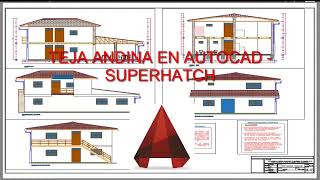 Como dibujar Teja Andina en Autocad  Superhatch [upl. by Chesna510]