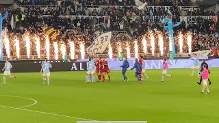 Lazio Roma 10  Fischio finale  Rissa in campo  Cori Curva Nord [upl. by Delahk890]