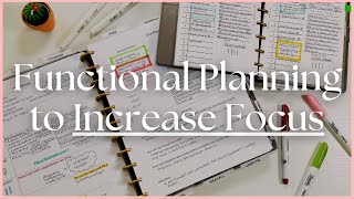 How to Use Your Planner to Increase Focus  Functional Planning Tips [upl. by Naara780]