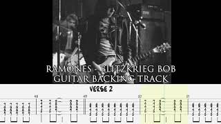 RAMONES  Blitzkrieg Bop GUITARLESS BACKING TRACK  TAB [upl. by Suryc]