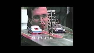 100kmh Slot Car Drag Race in scale 124  by AKADYNAMIXde [upl. by Damara]