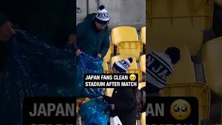 Japan fans cleaning up after a FIFA World Cup tournament is a tradition that never gets old ❤️👏🇯🇵 [upl. by Liban]