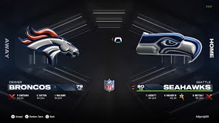 Broncos vs Seahawks Week 1 9824 Simulation Madden 25 [upl. by Enrico]