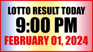 Lotto Result Today 9pm Draw February 1 2024 Swertres Ez2 Pcso [upl. by Treb]